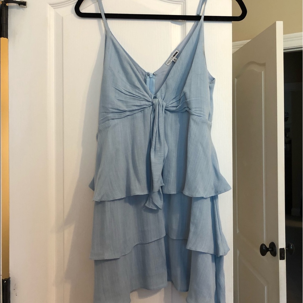 Fashion Nova Blue Ruffle dress size M